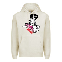 Oatmeal Heather josuke very bizarre Premium Hoodie - linhVisuals