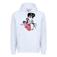 White josuke very bizarre Premium Hoodie - linhVisuals