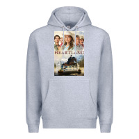 Heather Grey heartland for men and women Premium Hoodie - linhVisuals