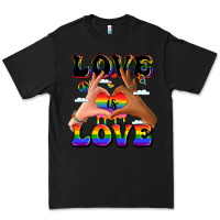 Black love is love lgbtq pride hands Premium Tee - LillyAllenDesigns