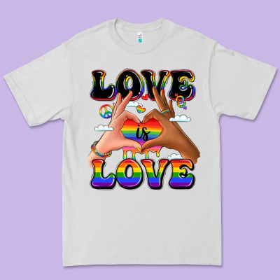 Love Is Love Lgbtq Pride Hands Premium Tee Designed By Lillyallendesigns