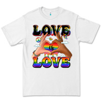 White love is love lgbtq pride hands Premium Tee - LillyAllenDesigns