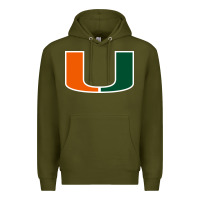 Army Green miami hurric Premium Hoodie - linhVisuals