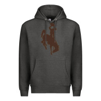 Charcoal Heather wyoming athletics Premium Hoodie - linhVisuals