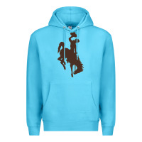 Ocean Blue wyoming athletics Premium Hoodie - linhVisuals