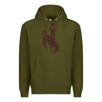 Army Green wyoming athletics Premium Hoodie - linhVisuals