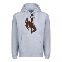 Heather Grey wyoming athletics Premium Hoodie - linhVisuals