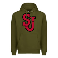 Army Green st. john's red Premium Hoodie - linhVisuals