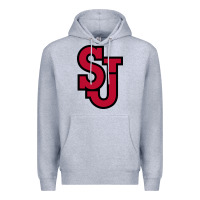 Heather Grey st. john's red Premium Hoodie - linhVisuals