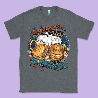 I'm Not Drunk I'm Patriotic Classic Tee Designed By Fadigitalartstudio