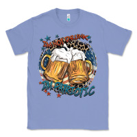 Colony Blue I'm not drunk i'm patriotic Classic Tee - FaDigitalArtStudio