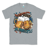 Heather Grey I'm not drunk i'm patriotic Classic Tee - FaDigitalArtStudio