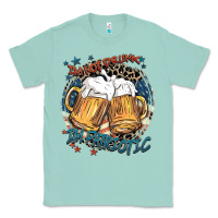 Seafoam I'm not drunk i'm patriotic Classic Tee - FaDigitalArtStudio