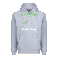 Heather Grey national parks adventure lover camping hiking camper fan t shirt Premium Hoodie - linhVisuals