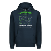 Navy national parks adventure lover camping hiking camper fan t shirt Premium Hoodie - linhVisuals