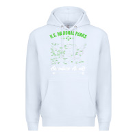 White national parks adventure lover camping hiking camper fan t shirt Premium Hoodie - linhVisuals