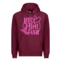 Burgundy best mimi ever Premium Hoodie - linhVisuals