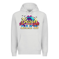 Dove Grey beach life Premium Hoodie - BarkalooDesign