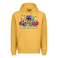 Mustard beach life Premium Hoodie - BarkalooDesign