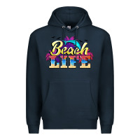 Navy beach life Premium Hoodie - BarkalooDesign
