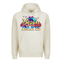 Oatmeal Heather beach life Premium Hoodie - BarkalooDesign