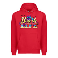Red beach life Premium Hoodie - BarkalooDesign