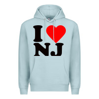 Blue Mist i love nj Premium Hoodie - linhVisuals