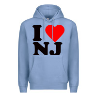 Colony Blue i love nj Premium Hoodie - linhVisuals
