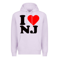 Lilac i love nj Premium Hoodie - linhVisuals