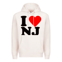 Pale Pink i love nj Premium Hoodie - linhVisuals