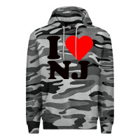 Slate Camo i love nj Premium Hoodie - linhVisuals