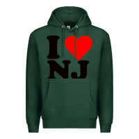 Sports Green i love nj Premium Hoodie - linhVisuals