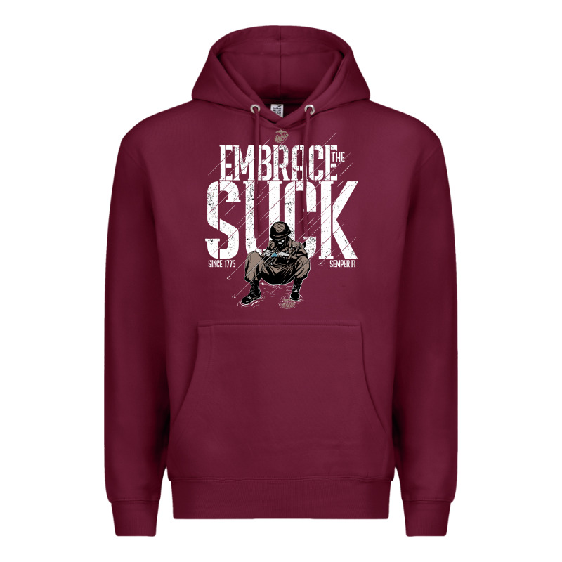 Embrace The Suck Vintage Premium Hoodie by linhVisuals | Teevron