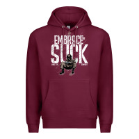 Burgundy EMBRACE THE SUCK VINTAGE Premium Hoodie - linhVisuals