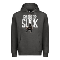 Charcoal Heather EMBRACE THE SUCK VINTAGE Premium Hoodie - linhVisuals