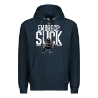 Navy EMBRACE THE SUCK VINTAGE Premium Hoodie - linhVisuals
