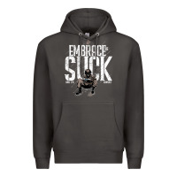 Smoke EMBRACE THE SUCK VINTAGE Premium Hoodie - linhVisuals