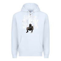 White EMBRACE THE SUCK VINTAGE Premium Hoodie - linhVisuals
