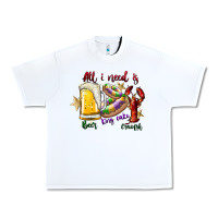White all i need is beer king cake crawfish Urban Heavy Tee - SublimationCraftShop