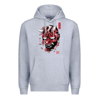 Heather Grey darth oni Premium Hoodie - linhVisuals