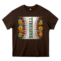 Chocolate Brown baseball with sunflower and gemstone tumbler Heavy Core Tee - BundleAndBundleShop