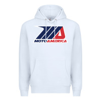 White motoamerica Premium Hoodie - linhVisuals