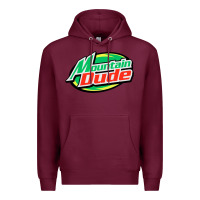 Burgundy #mountain dude Premium Hoodie - linhVisuals