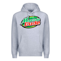 Heather Grey #mountain dude Premium Hoodie - linhVisuals
