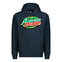 Navy #mountain dude Premium Hoodie - linhVisuals