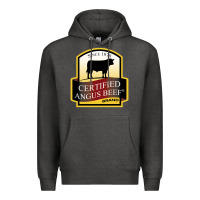 Charcoal Heather angus beef Premium Hoodie - linhVisuals