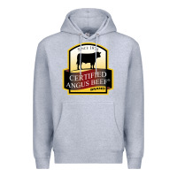 Heather Grey angus beef Premium Hoodie - linhVisuals