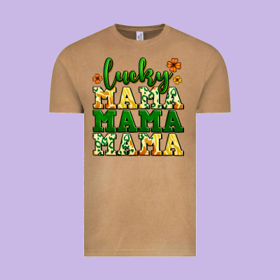 Lucky Mama Mama Mama  St. Patrick's Vintage Tee Designed By Lillyallendesigns