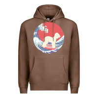 Chestnut bedlington terrier t  shirt bedlington terrier gifts   ocean waves sur Premium Hoodie - linhVisuals