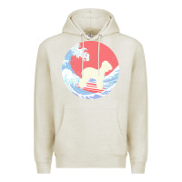 Oatmeal Heather bedlington terrier t  shirt bedlington terrier gifts   ocean waves sur Premium Hoodie - linhVisuals